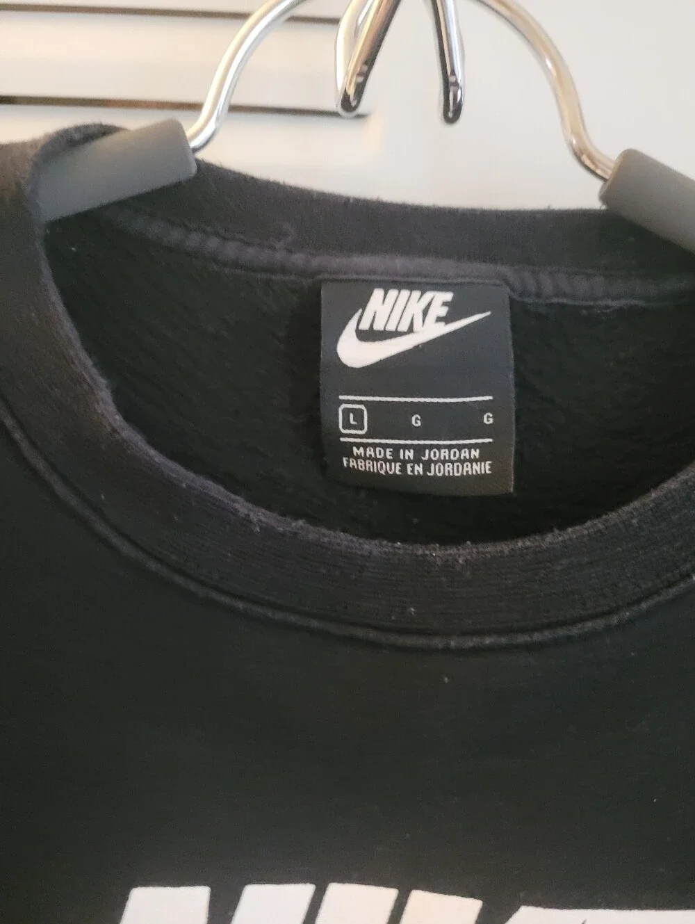 📚BACK TO SCHOOL SALE📚 Nike Black Crewneck Sweatshirt with White Swoosh Logo
